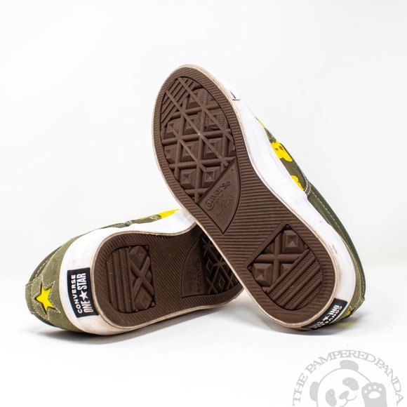 Converse One Star Slip On Sneakers Green Paradise Floral Field Surplus Mens 10.5 - Picture 5 of 6